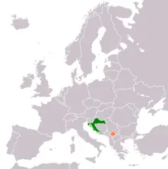 Croatia Kosovo Locator