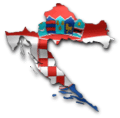 Croatia Map With Flag