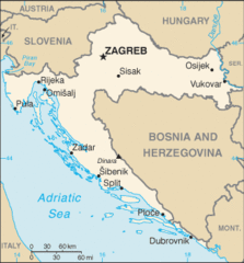 Croatia Map With Updated Borders