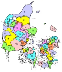 Danish Counties 1662 1793