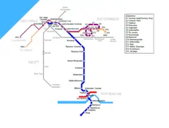 Den Haag Metro Map