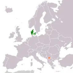 Denmark Kosovo Locator