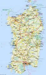 Detailed Map Sardinia