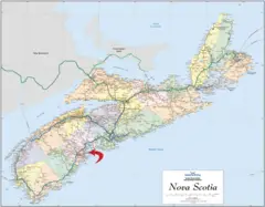 Directional Map of Nova Scotia