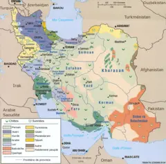 Distribution Ethnoreligieuse Iran 2004