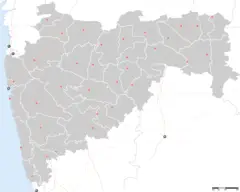 Districts Blank Map of Maharashtra