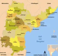 Districts Map of Andhra Pradesh