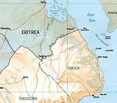 Djibouti Eritrea Border Map