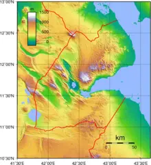 Djibouti Topography