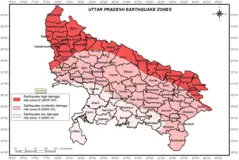 Earthquake Hazard Map of Uttar Pradesh