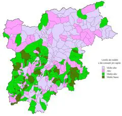 Economic Map of Trentino Alto Adige