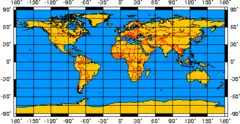 Equidistant Cylindrical Projection Earth