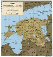 Estonia 1999 Cia Map