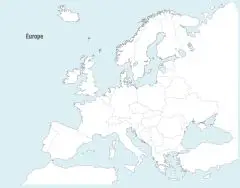Europe Countries Map Blank
