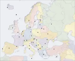Europe Capitals Map