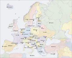 Europe Capitals Map De