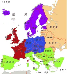 Europe Colour Coded