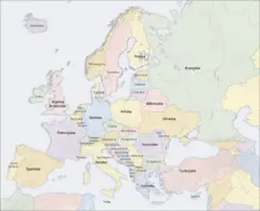 Europe Countries Map Dsb