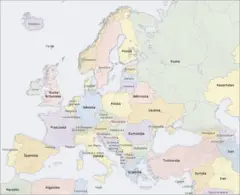 Europe Countries Map Hsb