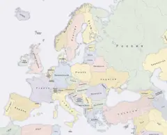 Europe Countries Map Local Lang 1