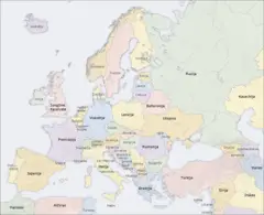 Europe Countries Map Lt