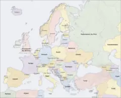 Europe Countries Map Wo