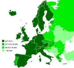 Europe Gdp Ppp Per Capita Map