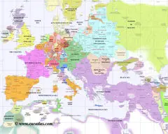 Europe Political Map 1600