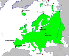 Extreme Points of Europe