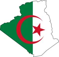 Flag And Map of Algieria