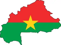 Flag Map of Burkina Faso