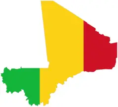 Flag Map of Mali