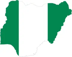Flag Map of Nigeria