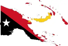 Flag Map of Papua New Guinea