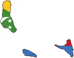 Flag Map of the Comoros