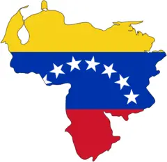 Flag Map of Venezuela