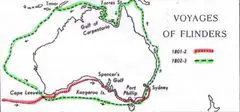 Flinders Map From Project Gutenberg