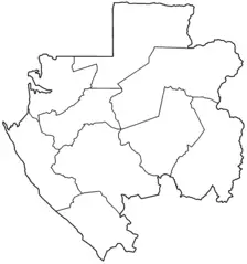 Gabon Provinces Blank