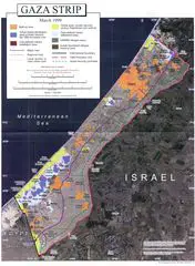 Gaza Strip Map 1999