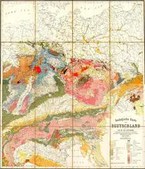 Geological Map Germany 1869