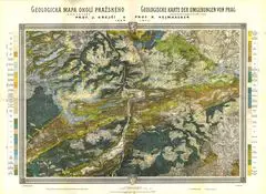Geological Map Prague Bohemia 1877