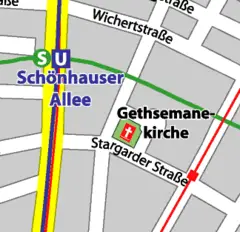 Gethsemanekirche Berlin Map