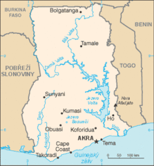 Ghana Mapa