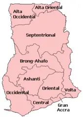 Ghana Regionsspanish