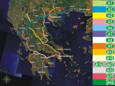 Greek Motorways (autobahnen)  Mainland