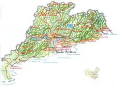 Guangdong Physical Map