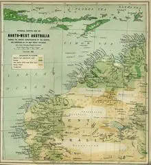 Historical Map Australia Northwest (1885)