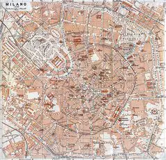 Historical Map Milan (1913)