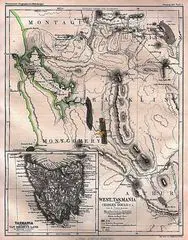 Historical Map West Tasmania (1865)