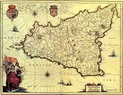 Historical Map of Sicily (1571 1638)